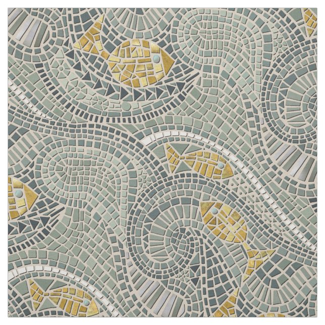 Tecido peixe mosaico (Modelo)
