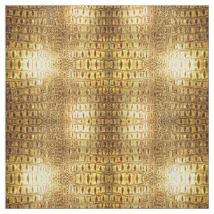 Tecido Pele Brown Dourado brilhante do crocodilo do