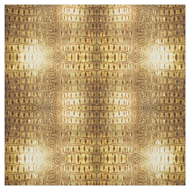 Tecido Pele Brown Dourado brilhante do crocodilo do (Modelo)