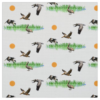 Tecido Pelicanos do observador de pássaro