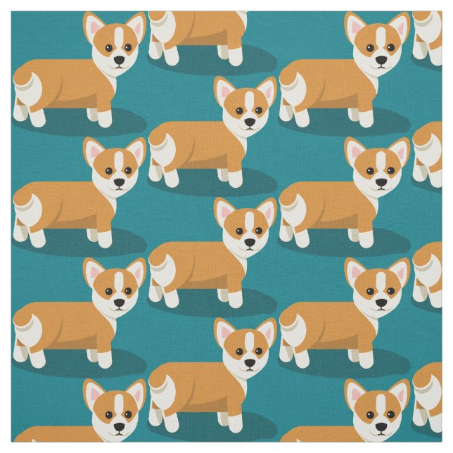 Tecido Pembroke Welsh Corgi - Cão Puppi (Modelo)