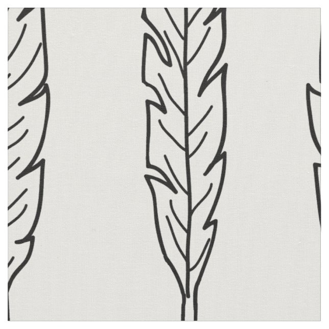 Tecido Penas brancas e pretas. Escândalo moderno (Detalhe)