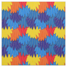 Tecido Penas de papagaio Escarlate Macaw Patterno