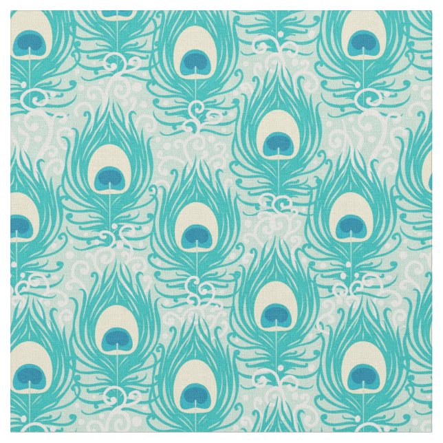 Tecido Penas de peacock (Detalhe)