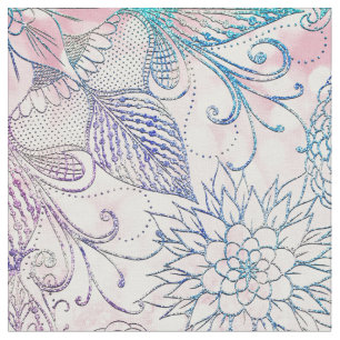 Tecido Penas de Sonho Iridescentes e Magnéticas