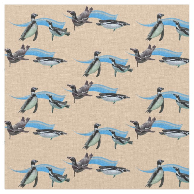 Tecido Penguin Pool Party (Creme) (Detalhe)
