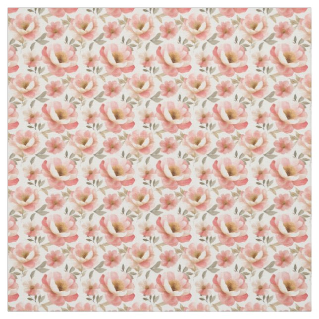 Tecido Peônias de cor-de-água rosa (Modelo)