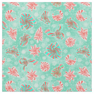 Tecido Peppermint Swirl Winter