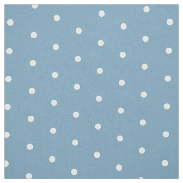 Tecido Pequenas Bolinhas brancas em azul doce de Carolina (Modelo)