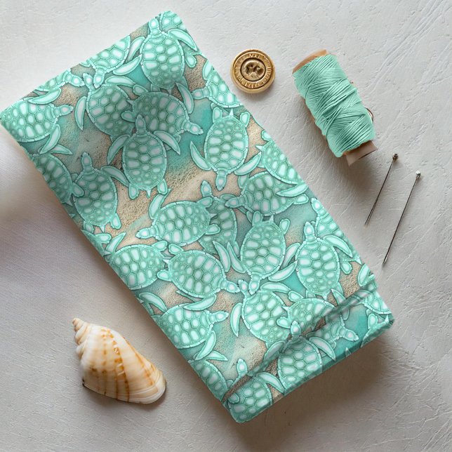 Tecido Pequenas tartarugas marinhas e areia ID696 (Criador carregado)