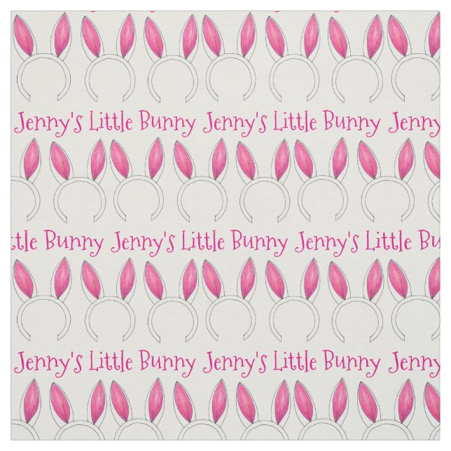 Tecido Pequeno Coelho Oculta Novo Chá Rosa (Modelo)