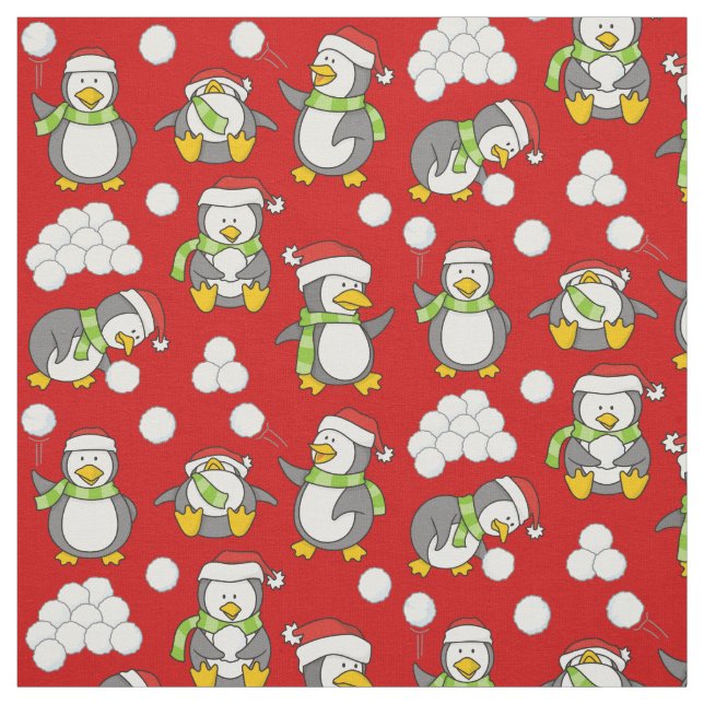 Tecido Pequenos Padrões de pinguins (Modelo)