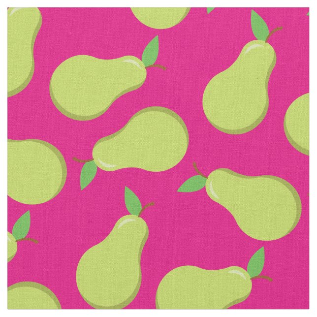Tecido Peras Fruta de cozinha rosa (Detalhe)