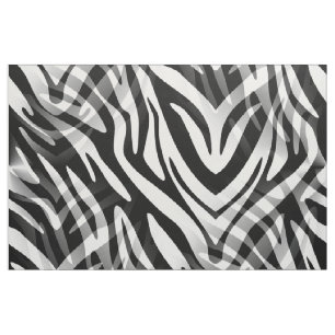 Tecido Perdido no Wilds, zebra preto e branco abstrata