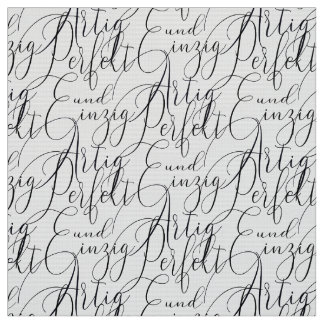Tecido perfekt und einzigartig schwarz Handschrift