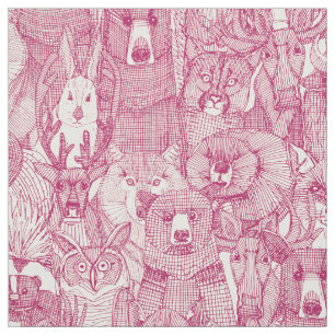 Tecido pérola de cereja de animais canadianos