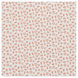 Tecido Personagem simples de alfabeto geométrico infantil