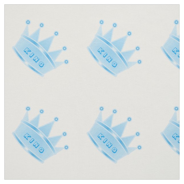 Tecido Personalização da Coroa Azul do Bebê Glitter (Modelo)