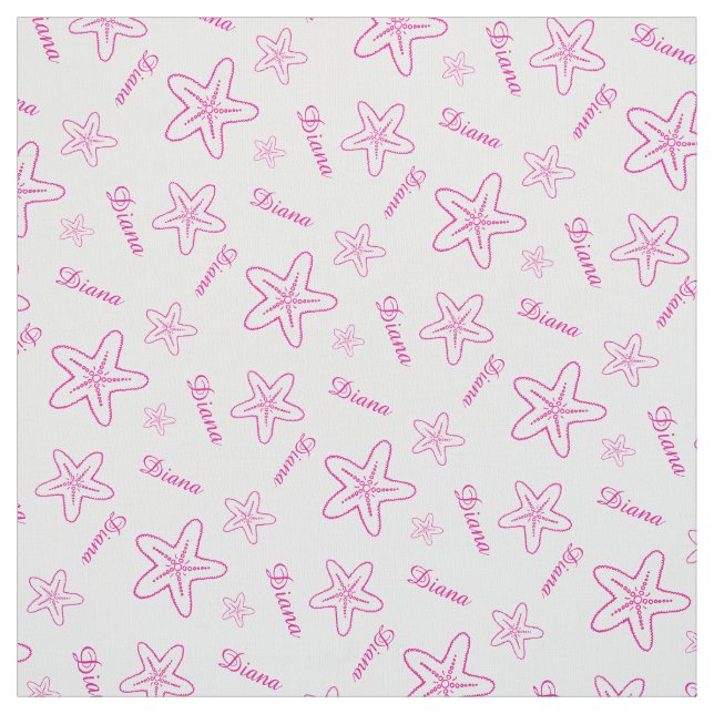 Tecido personalizado branco-rosado de Starfish (Modelo)