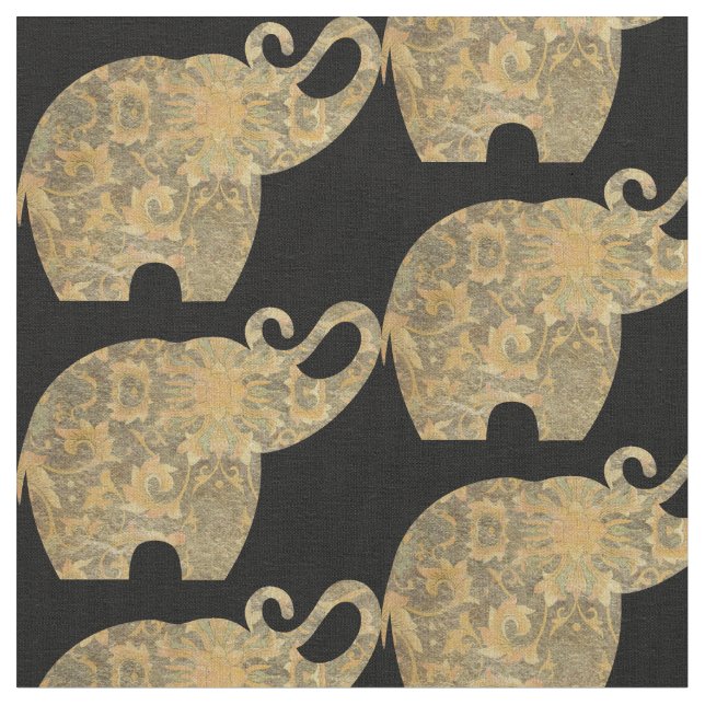 Tecido Personalizado Brocade Elephants (Detalhe)