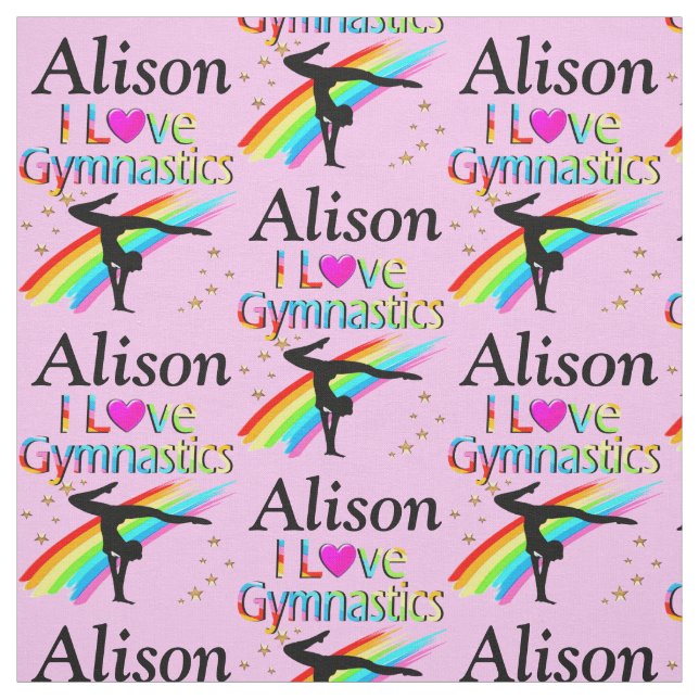 TECIDO PERSONALIZADO DA GAROTA DE PINK GYMNAST (Modelo)