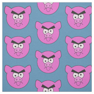 Tecido personalizado de arte de cores do Mad Pig