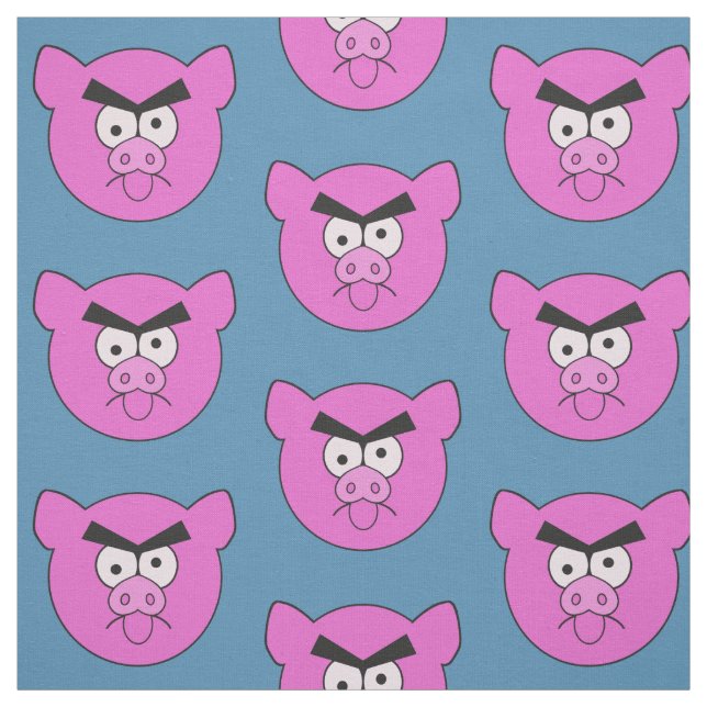Tecido personalizado de arte de cores do Mad Pig (Modelo)