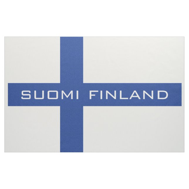 Tecido personalizado de bandeira finlandesa (Jarda)