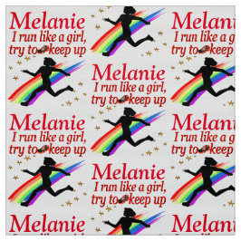 TECIDO PERSONALIZADO DE GAROTA DE CORREDOR INCRÍVE