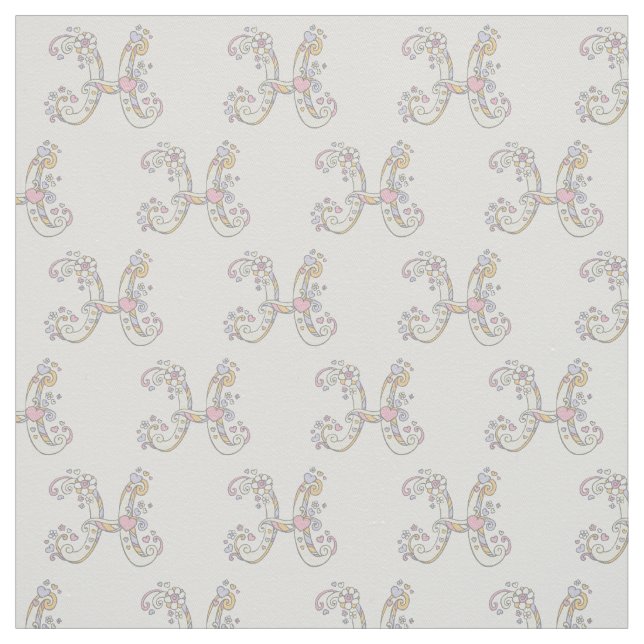 Tecido personalizado de texto decorativo com letra (Modelo)