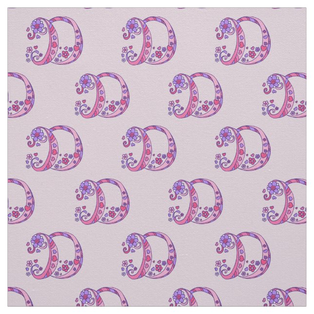 Tecido personalizado de texto decorativo com letra (Modelo)