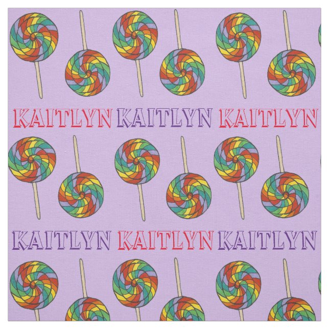 Tecido Personalizado do Rainbow Lollipops Lollipop (Modelo)