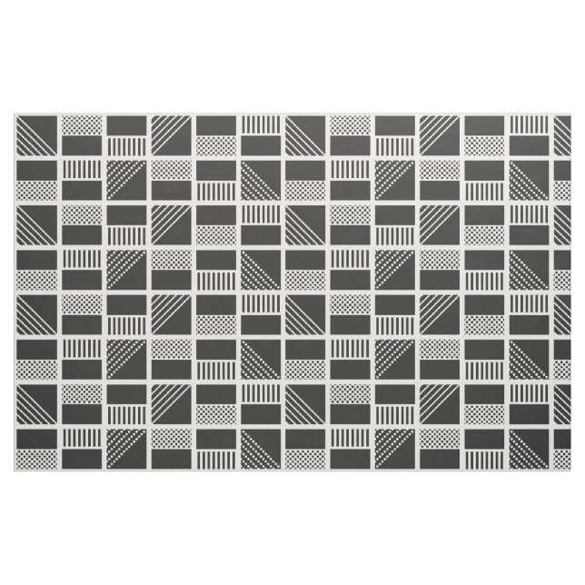 Tecido personalizado dos quadrados geométricos (Fat Quarter)