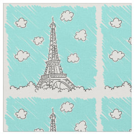 Tecido personalizado Ilustração de Torre Eiffel