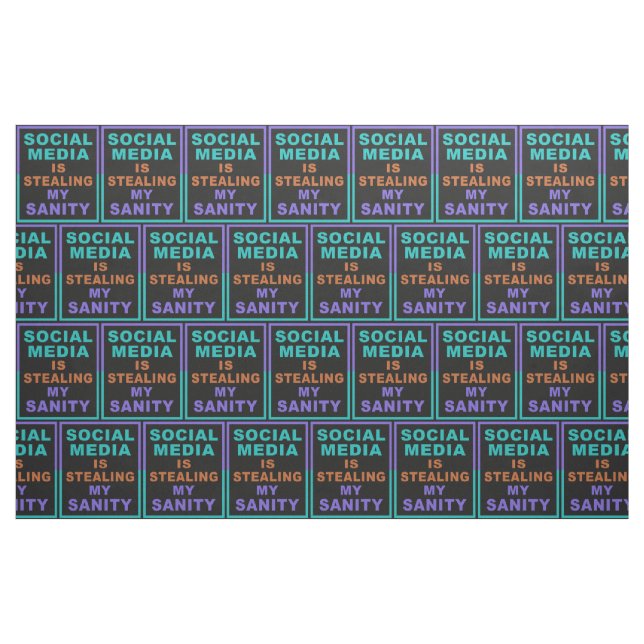 Tecido personalizado "Mídia Social" engraçado (Fat Quarter)