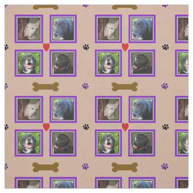 Tecido Personalizado quatro quadros Colagem-Roxos da foto (Modelo)