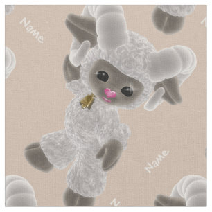 Tecido Personalizar Olá Bebê Push Toy Ram Brown