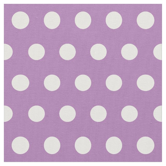 Tecido Personalize seu próprio padrão bolinhas em roxo (Detalhe)