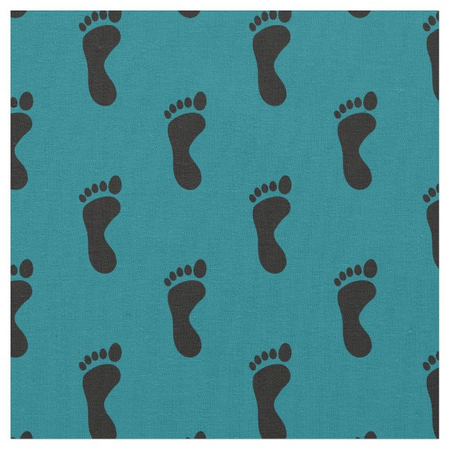 Tecido Pés Pés - Pegadas Pretas (Detalhe)