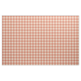 Tecido pêssego chic e padrão de gingham branco mais escur