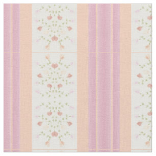 Tecido Pêssego de Pastel e Faixa Rosa