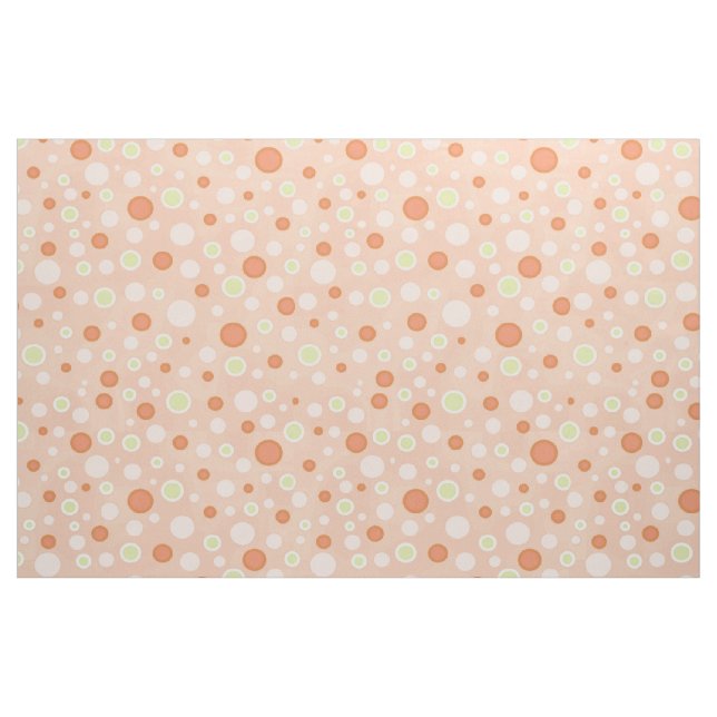 Tecido Pêssego dos Círculos de bolinhas (Fat Quarter)