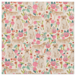 Tecido Pessegueira design floral amarela