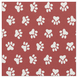 Tecido Pet Dog Cat Pawprint com Cor de Fundo Personalizad