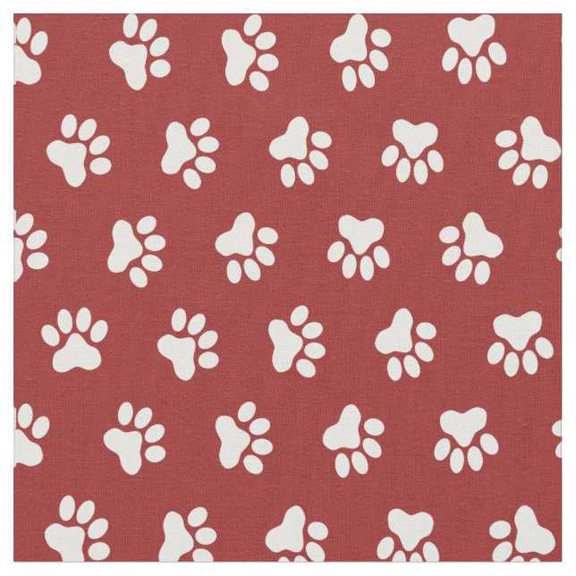 Tecido Pet Dog Cat Pawprint com Cor de Fundo Personalizad (Detalhe)