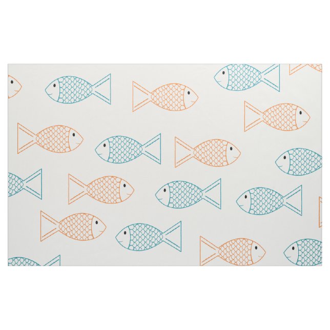Tecido Pet Goldfish/ Koi Carp Fish Impressão (Fat Quarter)
