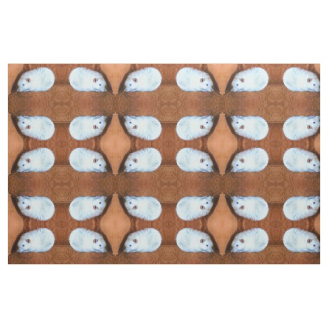 Tecido Pet Rat Rat de Rico Branco Snowball (Fat Quarter)