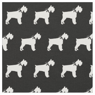 Tecido Pet Silhueta de Cães Miniatura Schnauzer