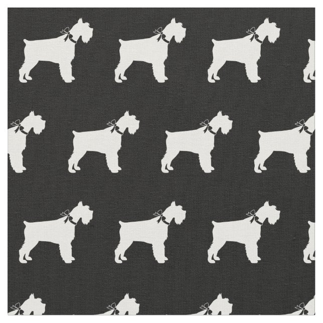 Tecido Pet Silhueta de Cães Miniatura Schnauzer (Detalhe)