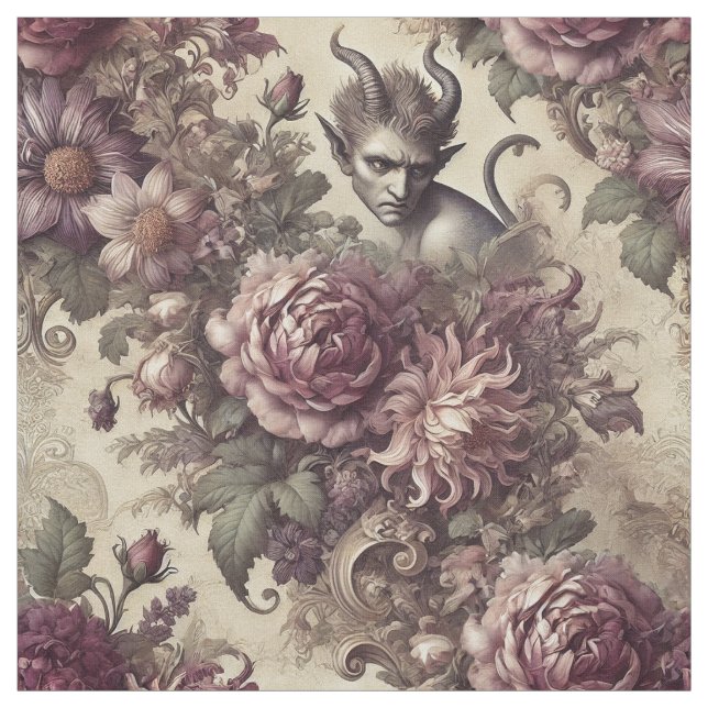 Tecido Pétalas de Ameixa Despertadas - Azulejo de Declara (Modelo)